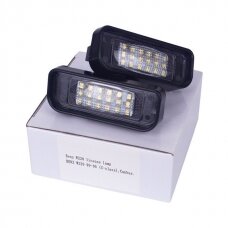 2x LED MB W220 99-05 S-class 18 SMD 3w/12v numerio apšvietimo lemputės