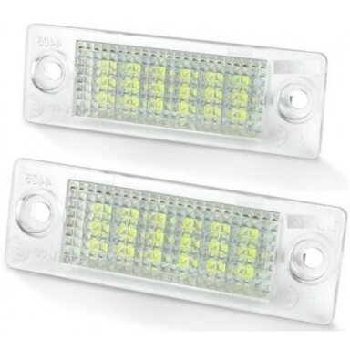 2x Sertifikuotas Led OEM Error-free numerio apšvietimas Volkswagen, Škoda automobilių 18 SMD 6000k 2x Sertifikuotas Led OEM Error-free numerio apšvietimas Volkswagen, Škoda automobilių 18 SMD 6000k