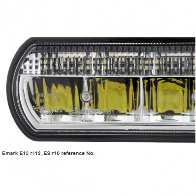 2x LED BAR + DRL sertifikuoti žibintai OSRAM-CRDP 2x50W 2x5000LM 12V (E9 HR PL RL) COMBO 2x32cm 6