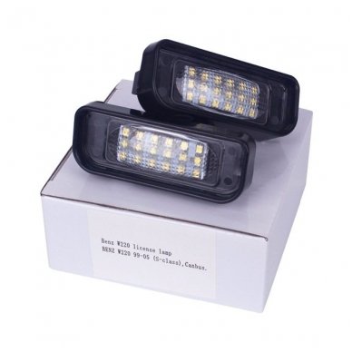 Sertifikuotas 2x LED MB W220 99-05 S-class 18 SMD 3w/12v numerio apšvietimo lemputės 2 Sertifikuotas 2x LED MB W220 99-05 S-class 18 SMD 3w/12v numerio apšvietimo lemputės 2
