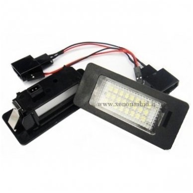 Sertifikuotas 2x Led OEM Error-free numerio apšvietimas Audi A4 A5 Q5 S5 TT, VW Passat 5D R36, 24 SMD 6000k