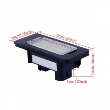 Sertifikuotas 2x Led OEM Error-free numerio apšvietimas BMW 1/ 3/ 5/ X - serijos 18 SMD 6000k 4 Sertifikuotas 2x Led OEM Error-free numerio apšvietimas BMW 1/ 3/ 5/ X - serijos 18 SMD 6000k 4