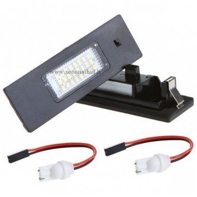 Sertifikuotas 2x Led OEM Error-free numerio apšvietimas BMW 1/ 6 - serijos 24 SMD 6000k