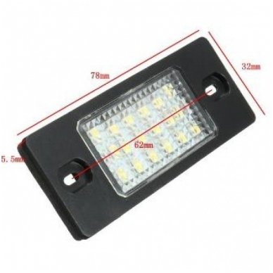 Sertifikuotas 2x Led OEM Error-free numerio apšvietimas  Volkswagen Porsche automobilių 18 SMD 6000k 3