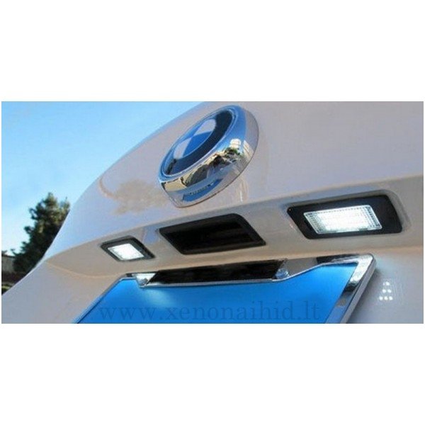 Sertifikuotas 2x Led OEM Error-free numerio apšvietimas BMW 1/ 3/ 5/ X - serijos 18 SMD 6000k 6