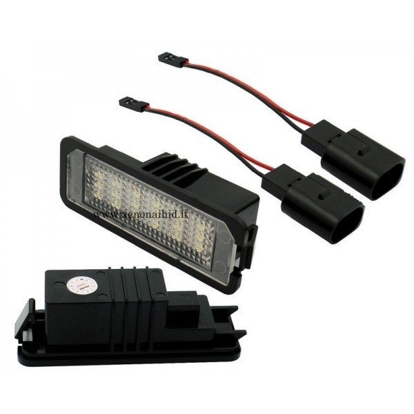 Sertifikuotas 2x Led OEM Error-free numerio apšvietimas Volkswagen PORSCHE SKODA automobilių 18 SMD 6000k Sertifikuotas 2x Led OEM Error-free numerio apšvietimas Volkswagen PORSCHE SKODA automobilių 18 SMD 6000k