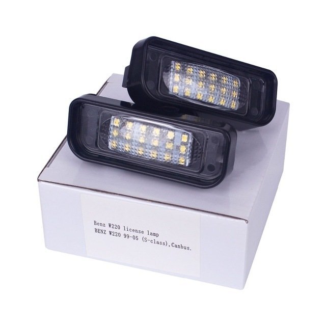 Sertifikuotas 2x LED MB W220 99-05 S-class 18 SMD 3w/12v numerio apšvietimo lemputės 2 Sertifikuotas 2x LED MB W220 99-05 S-class 18 SMD 3w/12v numerio apšvietimo lemputės 2