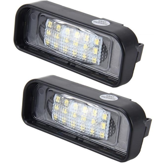 Sertifikuotas 2x LED MB W220 99-05 S-class 18 SMD 3w/12v numerio apšvietimo lemputės