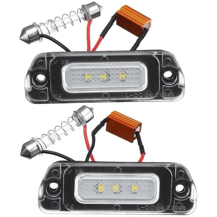 2x LED Mercedes - Benz GL ML R Sertifikuotas numerio apšvietimo lemputės 2