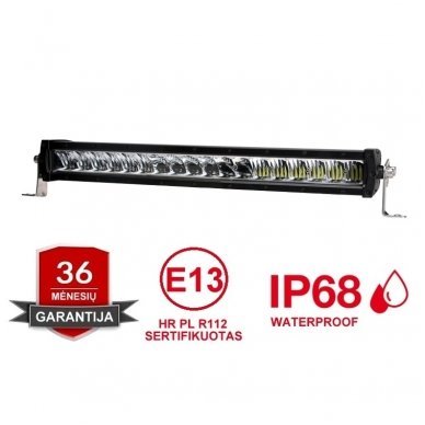 LED BAR sertifikuotas žibintas 240W 24000LM 12-24V (E9 HR PL) COMBO 68cm