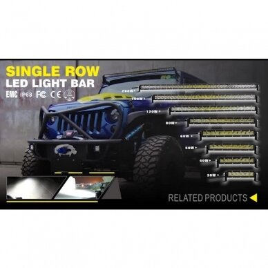 MINI LED BAR žibintas 80W 12-24V COMBO 43cm 2 MINI LED BAR žibintas 80W 12-24V COMBO 43cm 2