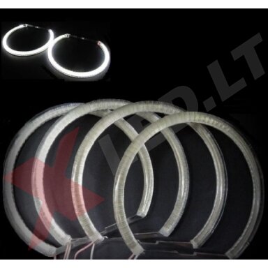 LED 72 SMD Angel Eyes balti šviesos žiedai BMW E36 / E38 / E39 / E46 su lešiu iki facelift / E46 cuope 99-03 m
