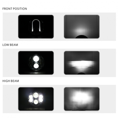 7" LED HIGH/LOW + gabaritas (A02) priekinis sertifikuotas žibintas 19 7" LED HIGH/LOW + gabaritas (A02) priekinis sertifikuotas žibintas 19