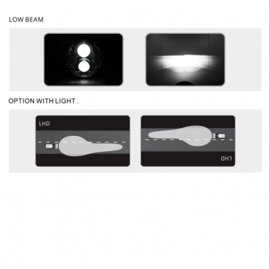7" LED HIGH/LOW + gabaritas (A02) priekinis sertifikuotas žibintas 23