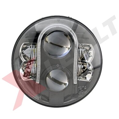 7" LED HIGH/LOW + gabaritas (A02) priekinis sertifikuotas žibintas 7" LED HIGH/LOW + gabaritas (A02) priekinis sertifikuotas žibintas