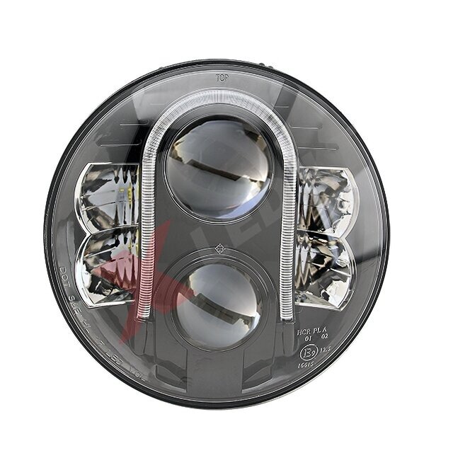 7" LED HIGH/LOW + gabaritas (A02) priekinis sertifikuotas žibintas