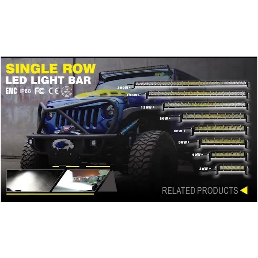 MINI LED BAR žibintas 100W 12-24V COMBO 54cm 2