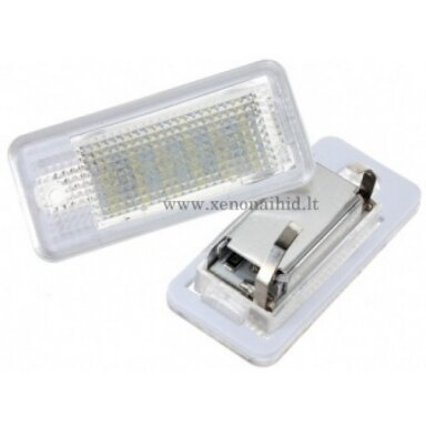 AUDI Sertifikuotas led OEM CAN BUS Error-free numerio apšvietimo komplektas 18 SMD 6000k AUDI Sertifikuotas led OEM CAN BUS Error-free numerio apšvietimo komplektas 18 SMD 6000k