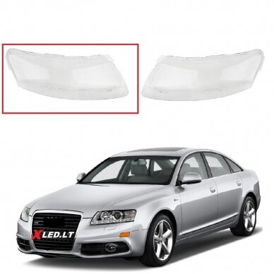 AUDI A6 C6 4F (2004-2011) - Dešinės pusės žibinto stiklas AUDI A6 C6 4F (2004-2011) - Dešinės pusės žibinto stiklas