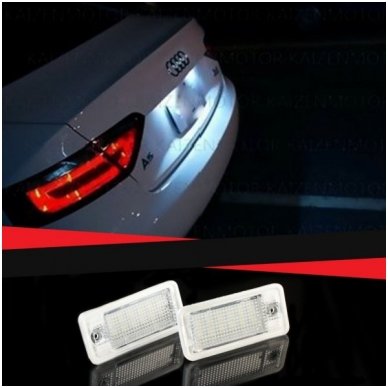 AUDI Sertifikuotas led OEM CAN BUS Error-free numerio apšvietimo komplektas 18 SMD 6000k 2
