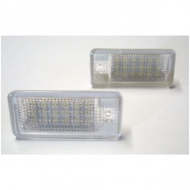 AUDI Sertifikuotas led OEM CAN BUS Error-free numerio apšvietimo komplektas 18 SMD 6000k 4