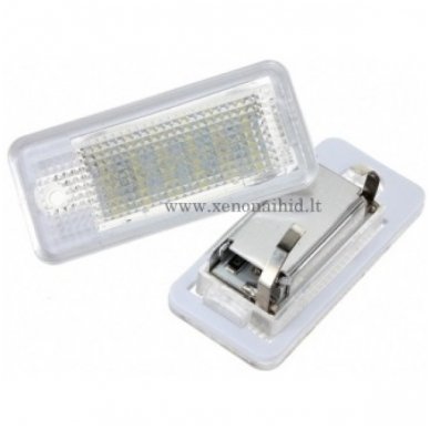 AUDI Sertifikuotas led OEM CAN BUS Error-free numerio apšvietimo komplektas 18 SMD 6000k
