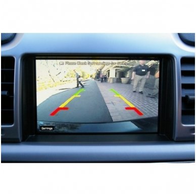 Automobilio priekio / galo vaizdo kamera įleidžiama tiesi - su atstumo rėmeliu ir IR LED apšvietimu PAL 170* 4