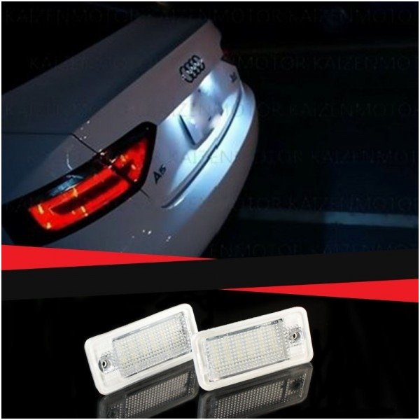 AUDI Sertifikuotas led OEM CAN BUS Error-free numerio apšvietimo komplektas 18 SMD 6000k 2