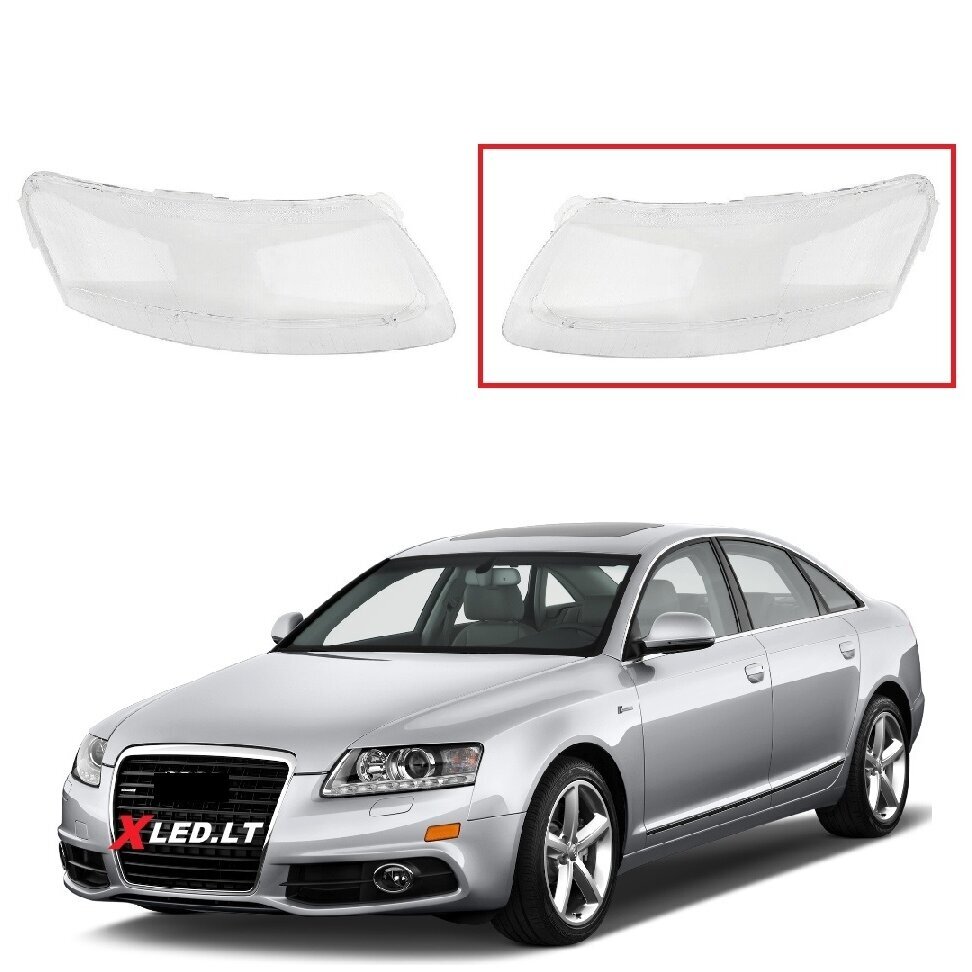 AUDI A6 C6 4F (2004-2011) - Kairės pusės žibinto stiklas AUDI A6 C6 4F (2004-2011) - Kairės pusės žibinto stiklas