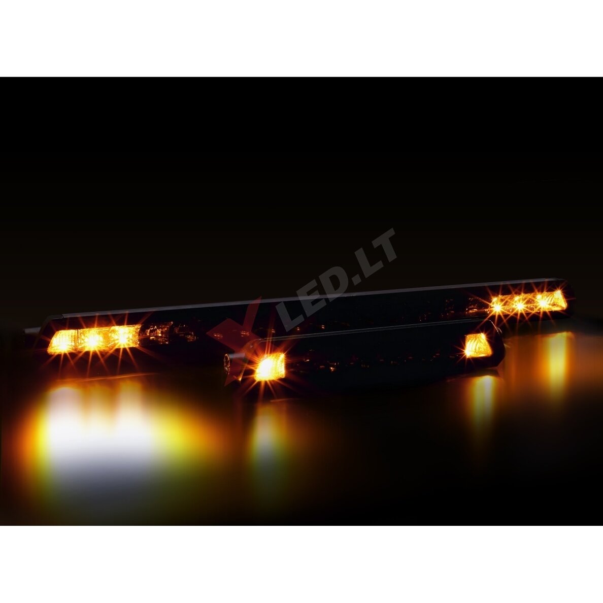 BLACK SLIM LED BAR žibintas 84W 8400LM 12-24V + posūkis ir gabaritas 53cm. 1