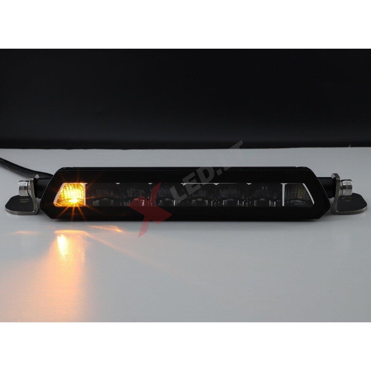 BLACK SLIM LED BAR žibintas 36W 3600LM 12-24V + posūkis ir gabaritas 27cm. 8