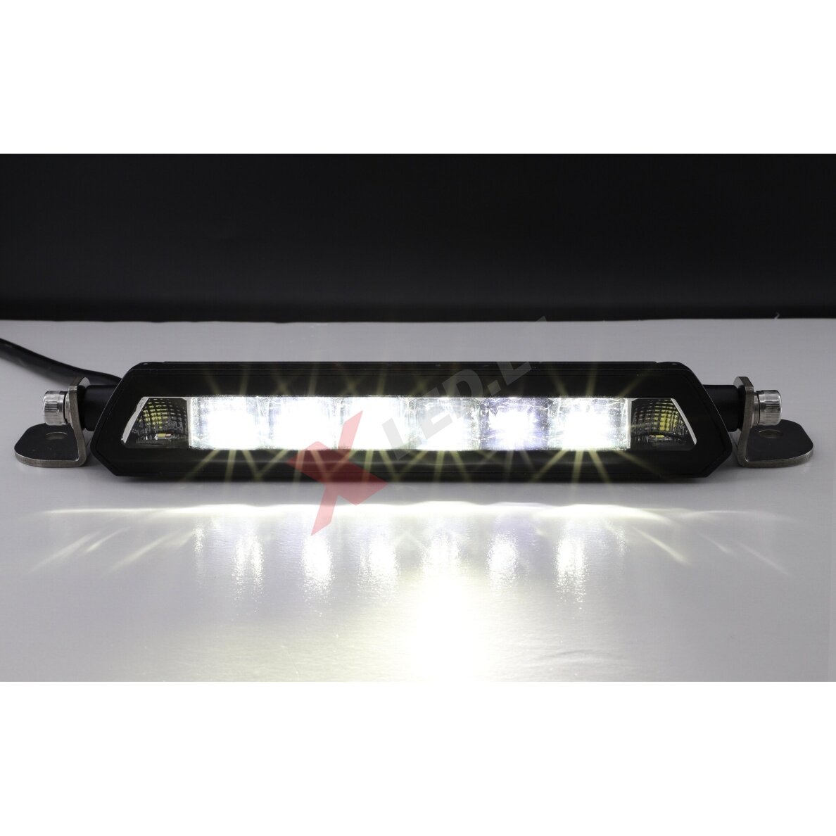 BLACK SLIM LED BAR žibintas 36W 3600LM 12-24V + posūkis ir gabaritas 27cm. 6