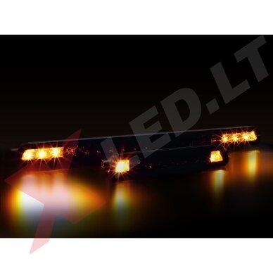 BLACK SLIM LED BAR žibintas 36W 3600LM 12-24V + posūkis ir gabaritas 27cm. 1