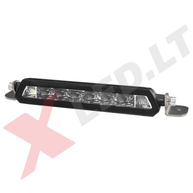 BLACK SLIM LED BAR žibintas 36W 3600LM 12-24V + posūkis ir gabaritas 27cm.