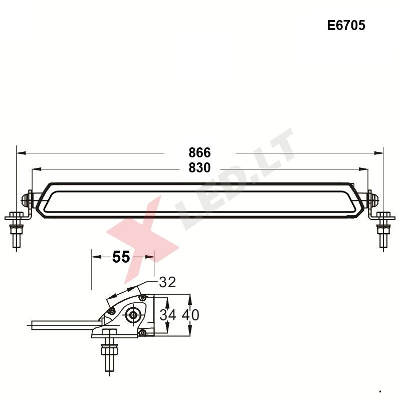 BLACK SLIM LED BAR žibintas 156W 15600LM 12-24V + posūkis ir gabaritas 83cm. 18 BLACK SLIM LED BAR žibintas 156W 15600LM 12-24V + posūkis ir gabaritas 83cm. 18