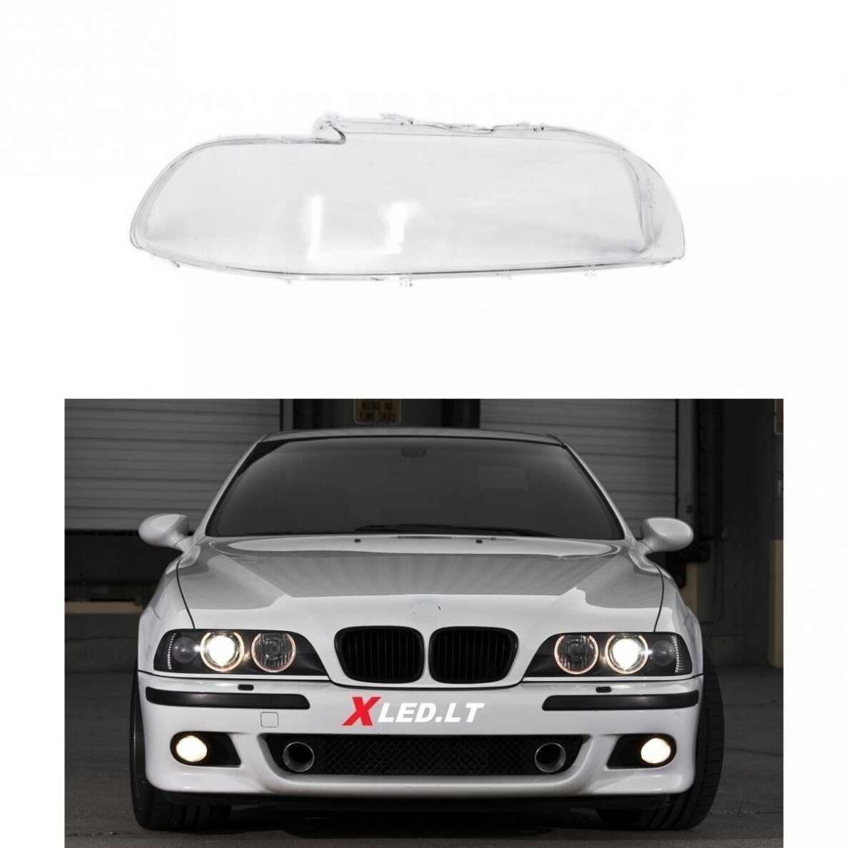 BMW 5 E39 (2000-2003) Facelift - Dešinės pusės žibinto stiklas