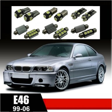 BMW 3 E46 LED salono apšvietimo lempučių komplektas BMW 3 E46 LED salono apšvietimo lempučių komplektas