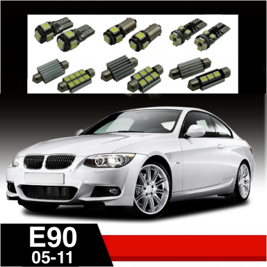 BMW 3 E90 LED salono apšvietimo lempučių komplektas BMW 3 E90 LED salono apšvietimo lempučių komplektas