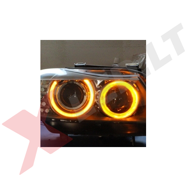 BMW CCFL žiedas 131mm - geltonas