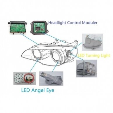 XLED DRL BMW 5 Serijos F10 / F07 / F07 LCI / F11 LED žibintų blokas 63127262731 / 63 12 7 262 731 3 XLED DRL BMW 5 Serijos F10 / F07 / F07 LCI / F11 LED žibintų blokas 63127262731 / 63 12 7 262 731 3