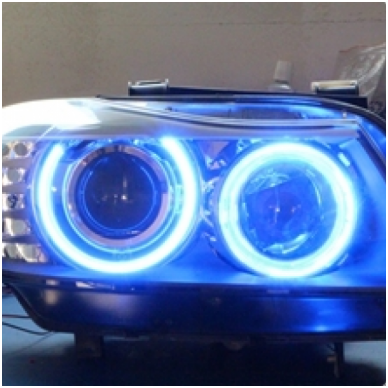 BMW Angel Eyes 12W led markeriai CAN BUS mėlyna- 5 e39/ x5 e53/5 e60/ 5 touring e61/ 6 e63/ 6 e64/ 7 e65/ 7 e66/ x3 e83/ 1 e87 / 1