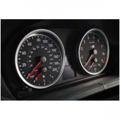 BMW MATINIAI 5 e60, e61 M stiliaus spidometro žiedai 3 BMW MATINIAI 5 e60, e61 M stiliaus spidometro žiedai 3