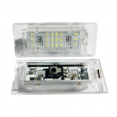BMW X5 E53 /X3 E83 2X Sertifikuotas Led OEM Error-free numerio apšvietimo 18 SMD 5000K