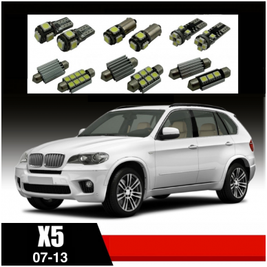 BMW X5 E70 LED salono apšvietimo lempučių komplektas