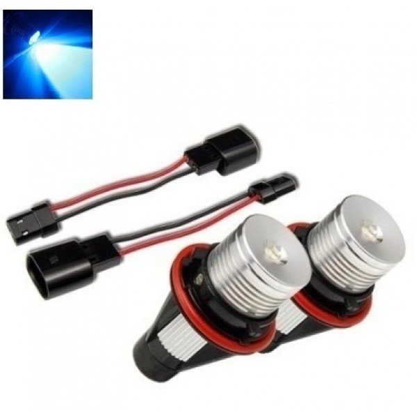BMW Angel Eyes 12W led markeriai CAN BUS mėlyna- 5 e39/ x5 e53/5 e60/ 5 touring e61/ 6 e63/ 6 e64/ 7 e65/ 7 e66/ x3 e83/ 1 e87 /