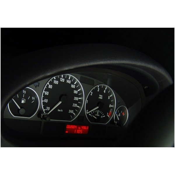 BMW CHROME 3 e46 M stiliaus spidometro žiedai 5 BMW CHROME 3 e46 M stiliaus spidometro žiedai 5