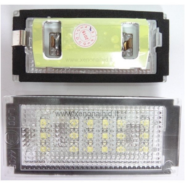 BMW E46-Fafelift 2D (04-06), E46-M (04-06) E4 Sertifikuotas numerio apšvietimo lemputės x2vnt. 18 SMD 3w 6000k 2 BMW E46-Fafelift 2D (04-06), E46-M (04-06) E4 Sertifikuotas numerio apšvietimo lemputės x2vnt. 18 SMD 3w 6000k 2