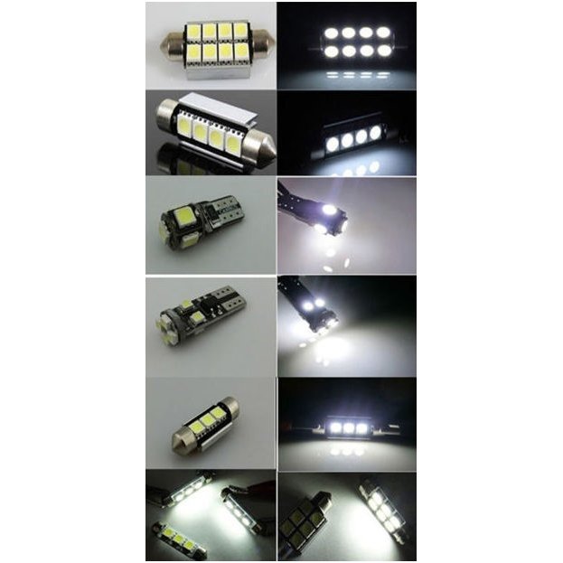 BMW 5 E39 LED salono apšvietimo lempučių komplektas 2