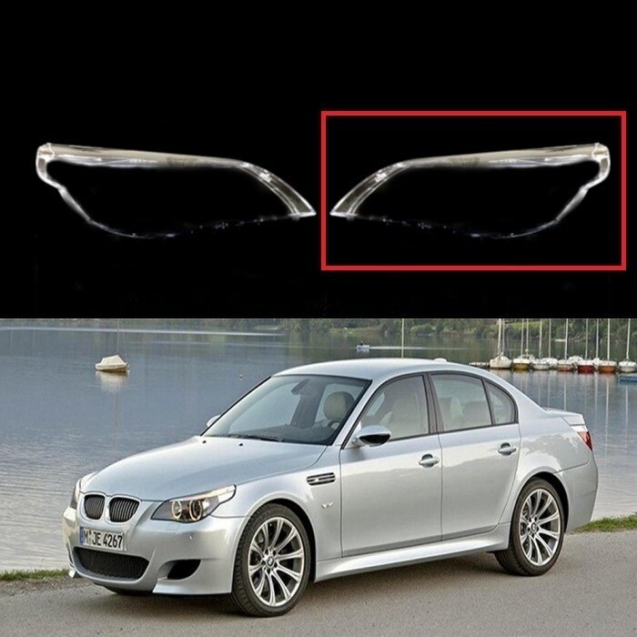 BMW 5 E60/E61 LCI XENON (2007-2010) - Kairės pusės žibinto stiklas