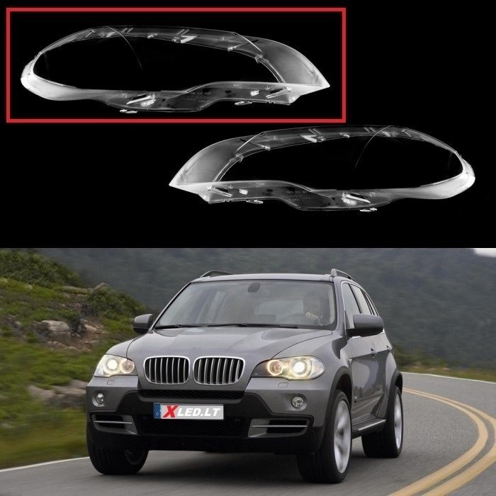 BMW X5 E70 (2007 - 2013) - Dešinės pusės žibinto stiklas